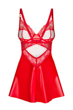 Load image into Gallery viewer, Red Leadher Babydoll set