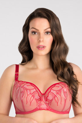 Crazy heart Red Sexy bra