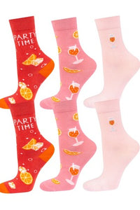 APERITIF-themed sock trio