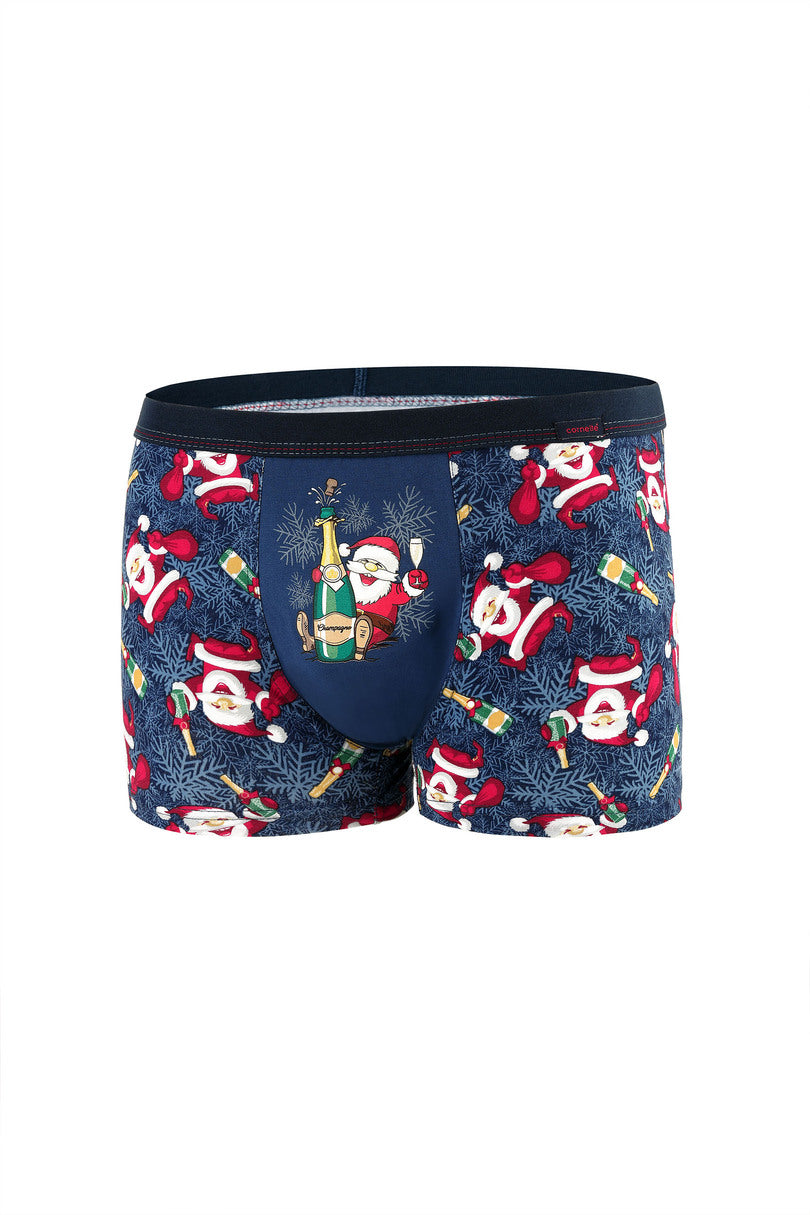 Men's Christmas boxer santa